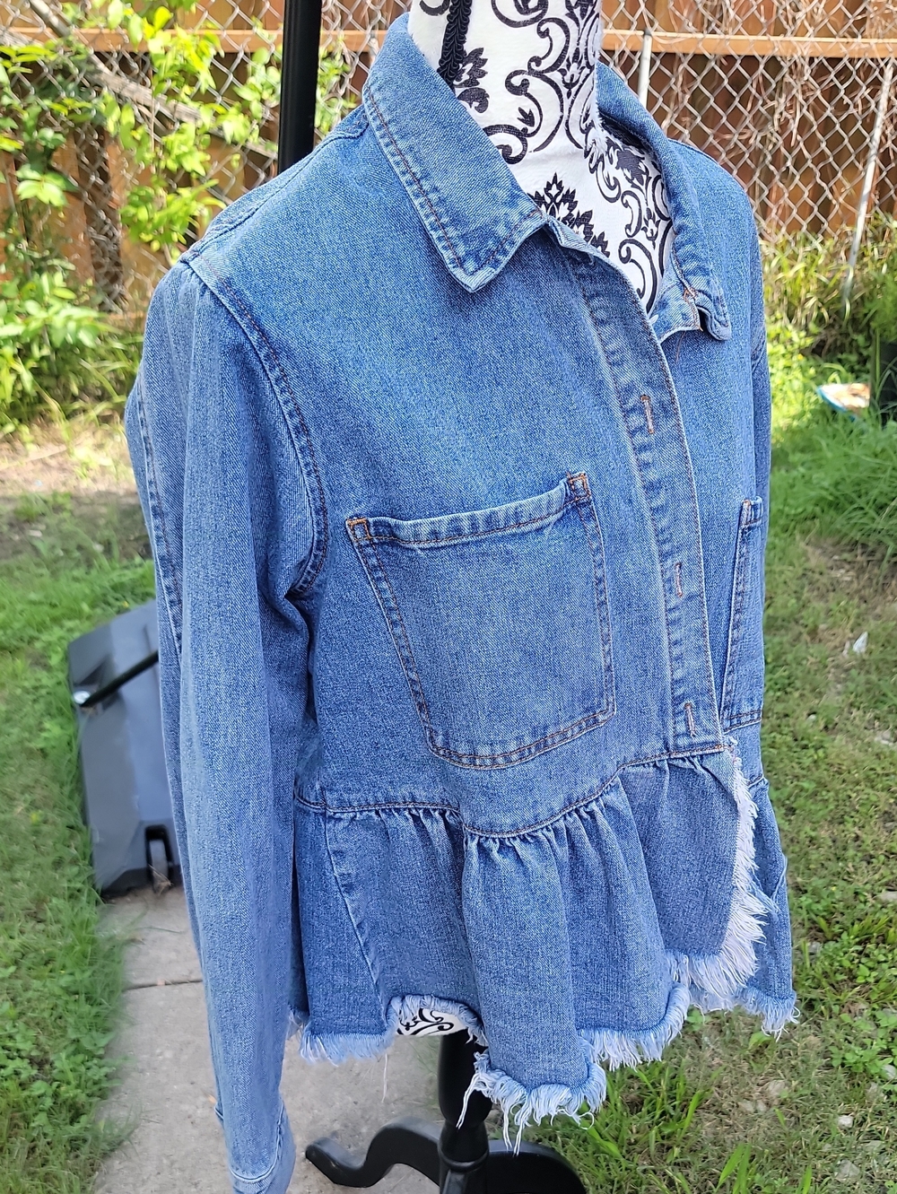 Mudpie Denim Jacket - Blue Large Used - Picture 7 of 8